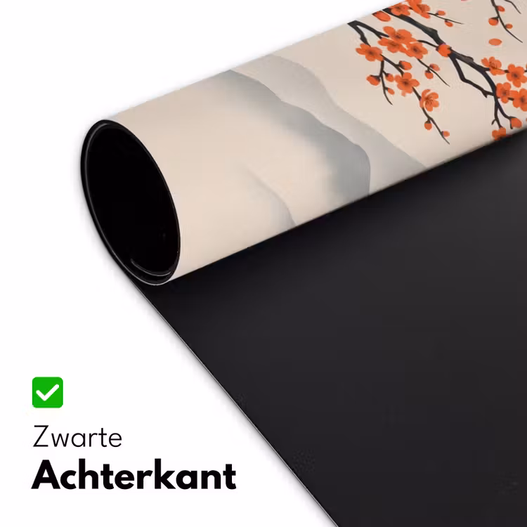 Aziatisch - Bloesem - Rood Muismat XXL klein -sfeer2