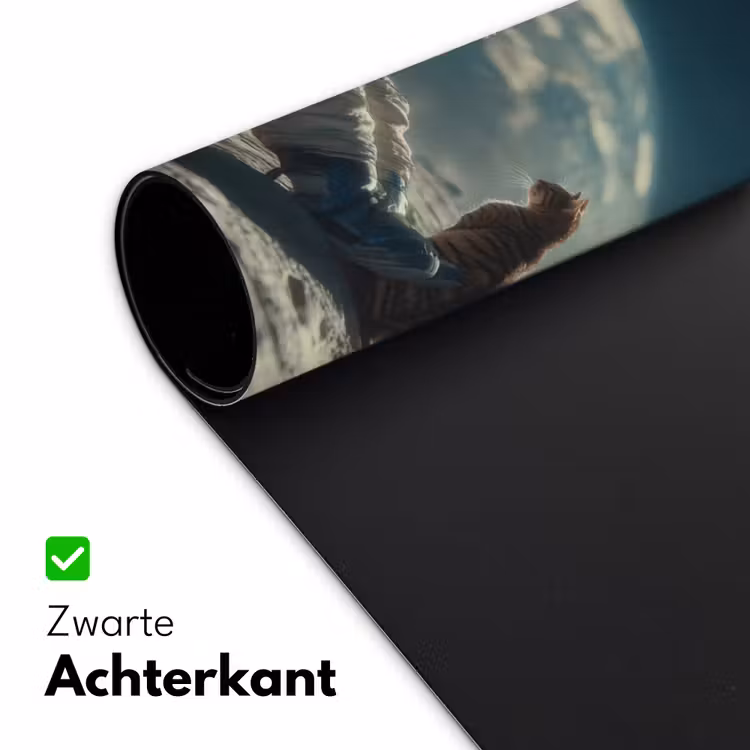 Astronaut - Kat - Glas - Stoel Muismat XXL klein -sfeer2