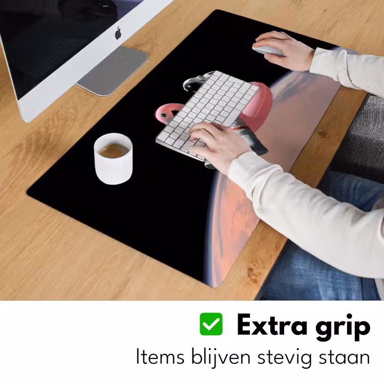 Astronaut - Flamingo - Zwemband - Roze Muismat XXL klein -sfeer3