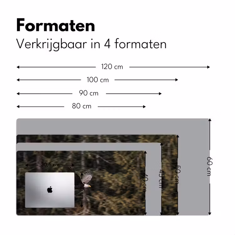 Zeearend - Vliegen - Bos - Natuur Muismat XXL klein -sfeer5
