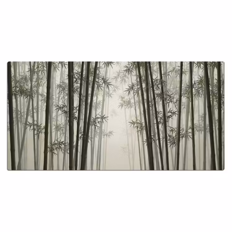 Bamboe - Bos - Mist - Natuur Muismat XXL klein -3d_leeg