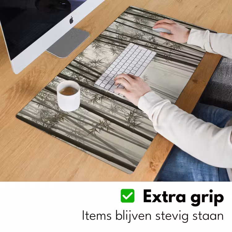 Bamboe - Bos - Mist - Natuur Muismat XXL klein -sfeer3