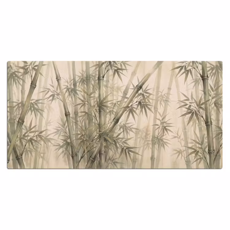 Bamboe - Bladeren - Aziatisch - Groen - Natuur Muismat XXL klein -3d_leeg