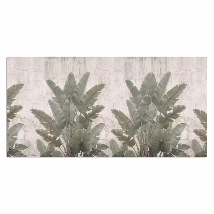 Bananenbladeren - Beton - Groen Muismat XXL klein -3d_leeg
