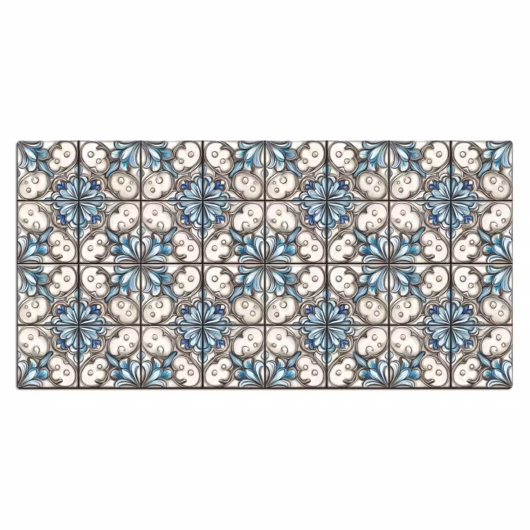 Barok - Tegel - Kleurrijk Muismat XXL klein 681 -3d_leeg