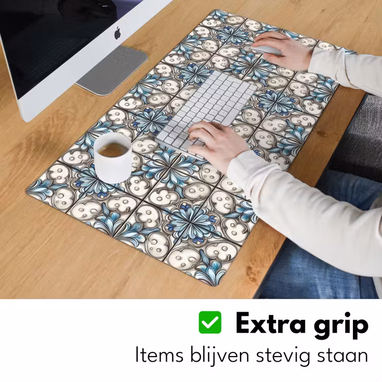 Barok - Tegel - Kleurrijk Muismat XXL klein 681 -sfeer3