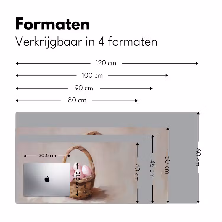 Mand - Eieren - Roze Muismat XXL klein -sfeer5