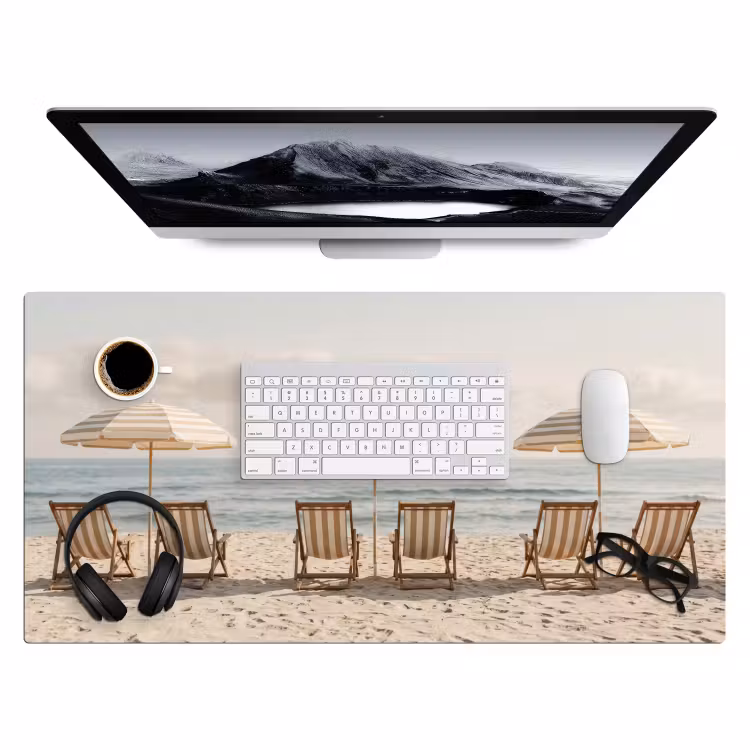 Strand - Stoelen - Parasol Muismat XXL klein -3d