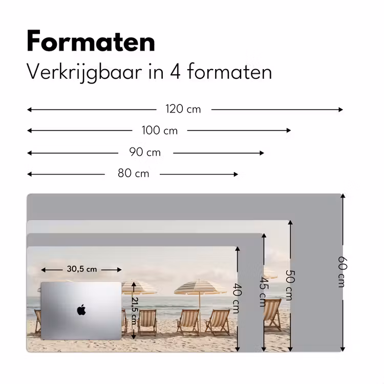 Strand - Stoelen - Parasol Muismat XXL klein -sfeer5