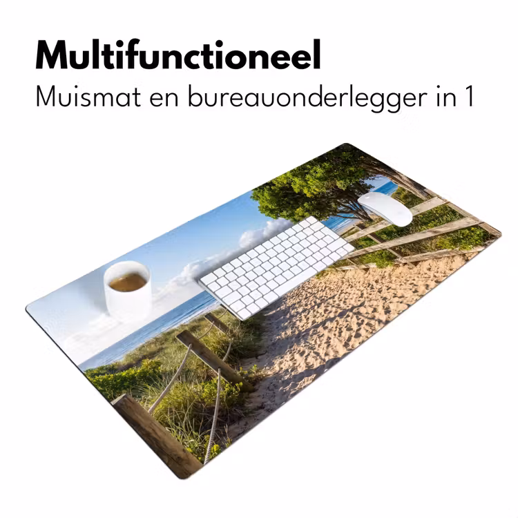 Strand - Zandpad - Oceaan - Natuur Muismat XXL klein -sfeer4