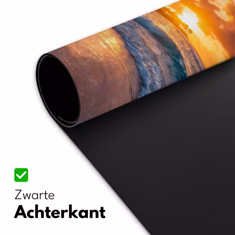 Strand - Zonsopgang - Tropisch - Natuur - Oranje Muismat XXL klein -sfeer2