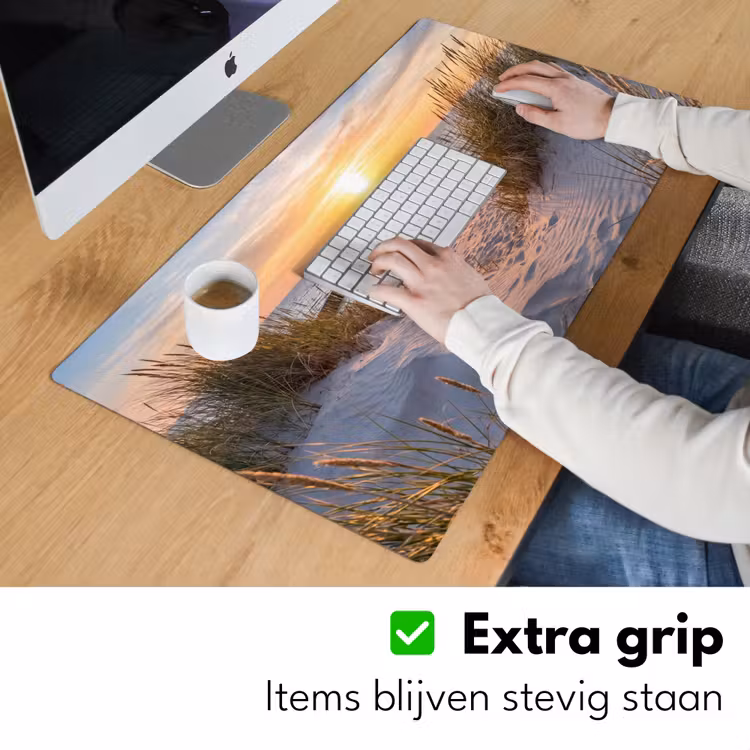 Strand - Zonsondergang - Natuur - Landschap Muismat XXL klein -sfeer3