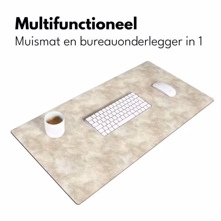 Beige - Reliëfstructuur - Natuursteen Muismat XXL klein 681 -sfeer4