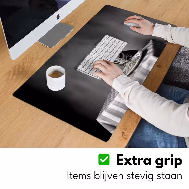 Bengaal - Kat - Tafelkleed - Zwart - Wit - Dier Muismat XXL klein -sfeer3