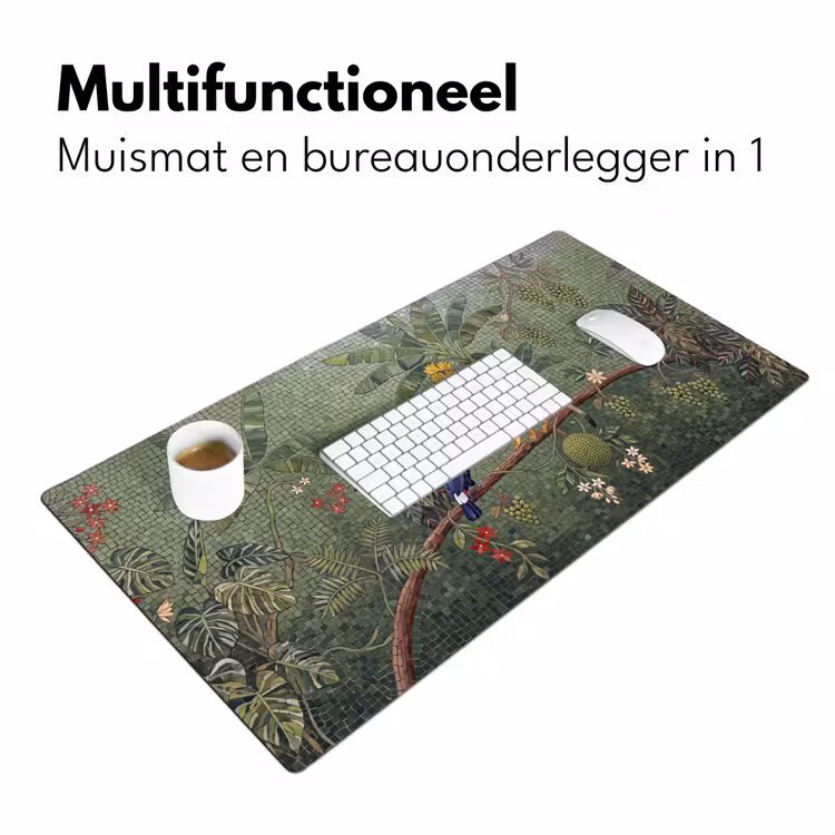 Vogel - Dier - Jungle - Mozaïek - Natuur Muismat XXL klein -sfeer4
