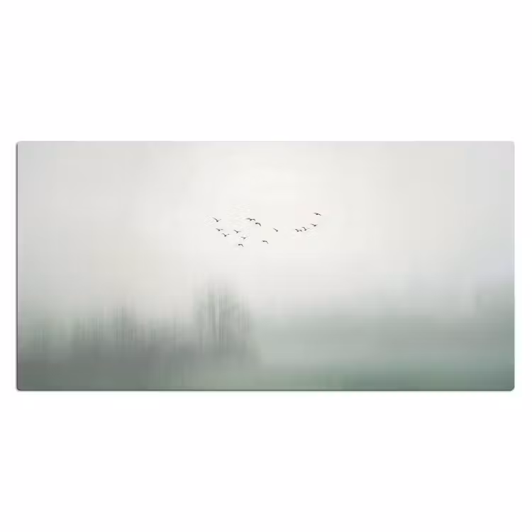 Vogel - Vlucht - Natuur - Minimalistisch Muismat XXL klein -3d_leeg