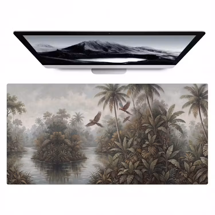 Vogel - Vliegend - Tropisch - Landschap - Klassiek Muismat XXL klein -zzz3d