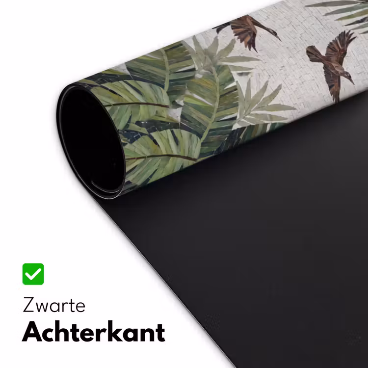 Vogel - Vliegend - Tropisch - Mozaïek - Groen Muismat XXL klein -sfeer2