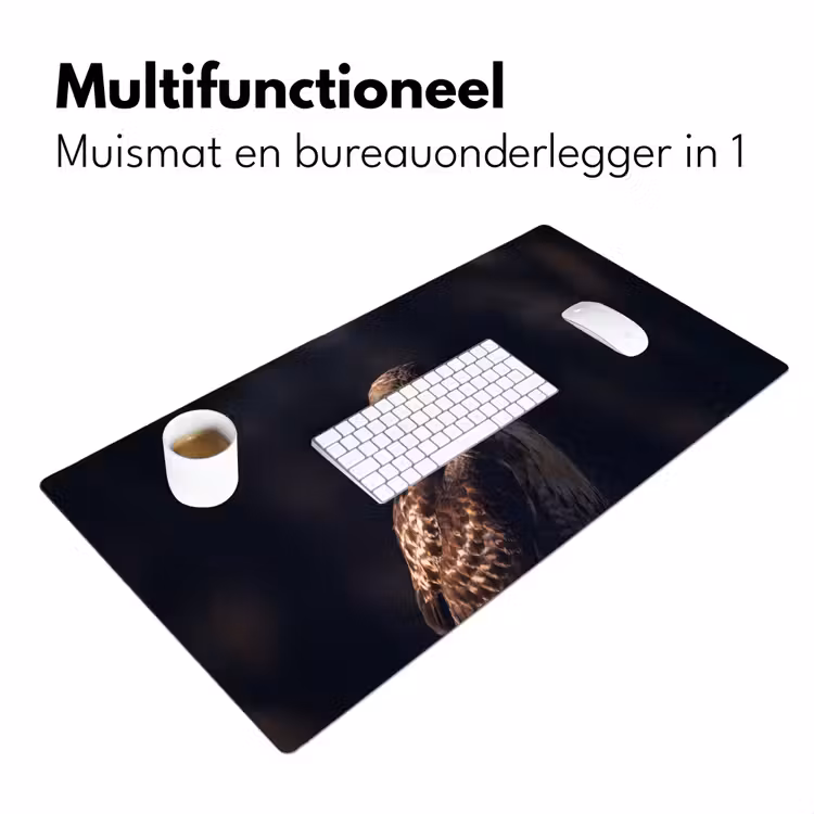 Roofvogel - Buizerd - Bruin Muismat XXL klein -sfeer4
