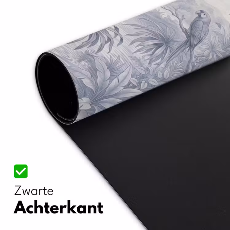 Vogel - Rivier - Tropisch - Illustratie - Blauw Muismat XXL klein -sfeer2