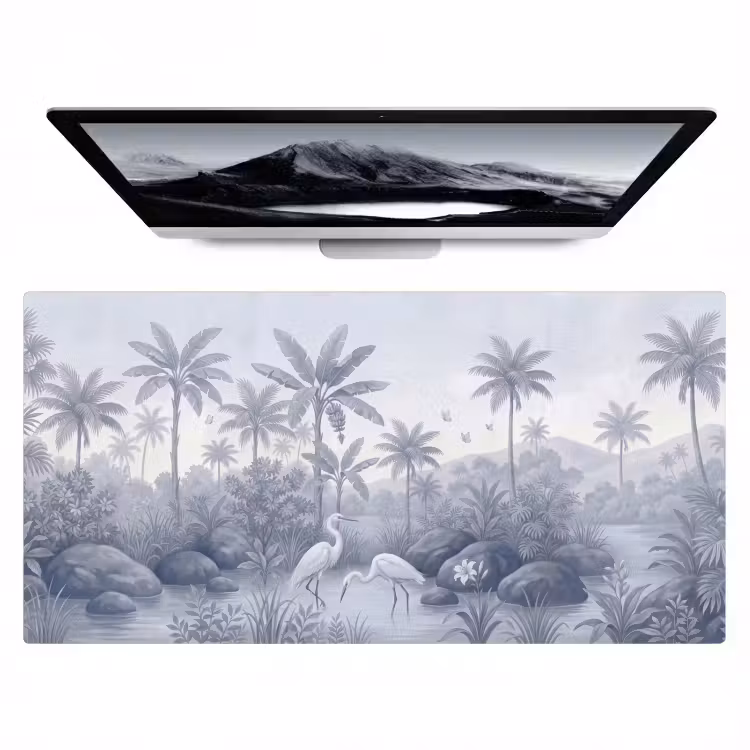 Vogel - Water - Tropisch - Natuur - Blauw Muismat XXL klein -zzz3d