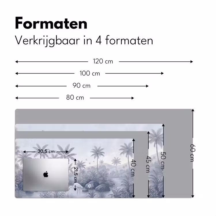 Vogel - Water - Tropisch - Natuur - Blauw Muismat XXL klein -sfeer5