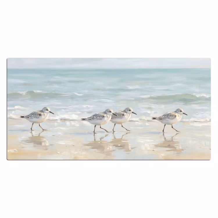 Vogels - Strand - Zee Muismat XXL klein -3d_leeg
