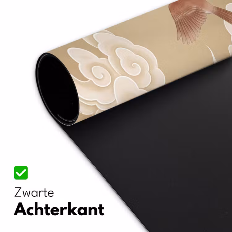 Vogels - Vliegen - Beige Muismat XXL klein -sfeer2