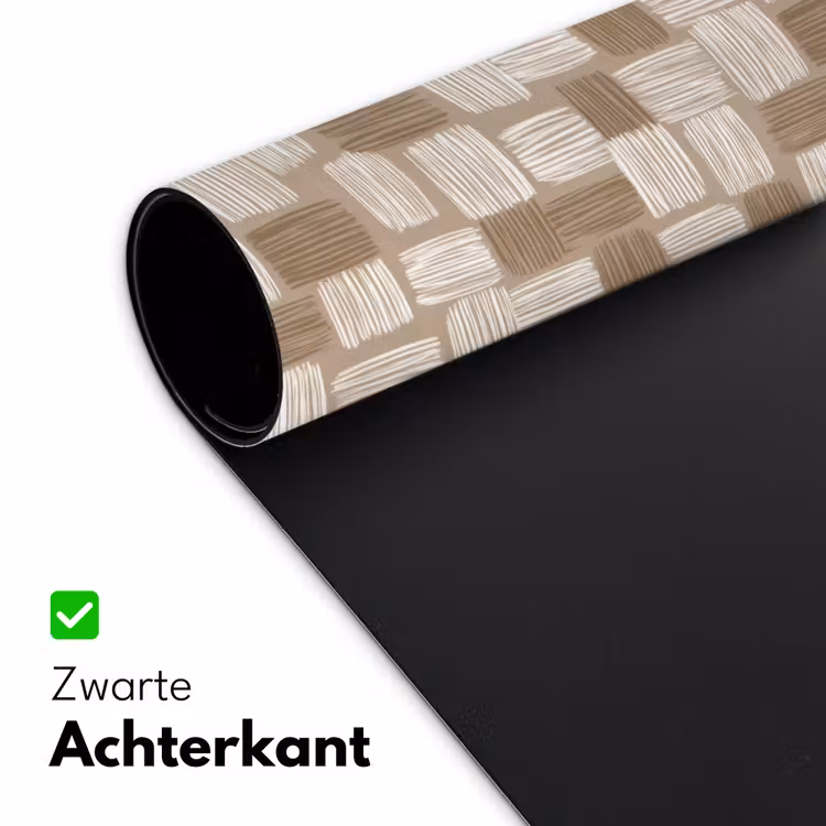 Blok - Patroon - Bruin Muismat XXL klein 681 -sfeer2