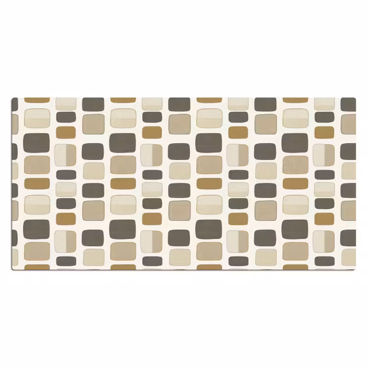 Blokken - Vintage - Grijs Muismat XXL klein 681 -3d_leeg