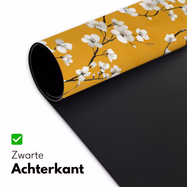 Bloesemtak - Aquarel - Geel Muismat XXL klein 681 -sfeer2