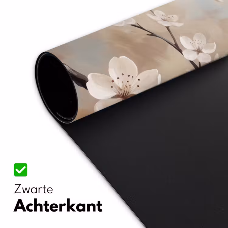 Bloesem - Takken - Schilderij - Beige - Serene Muismat XXL klein -sfeer2