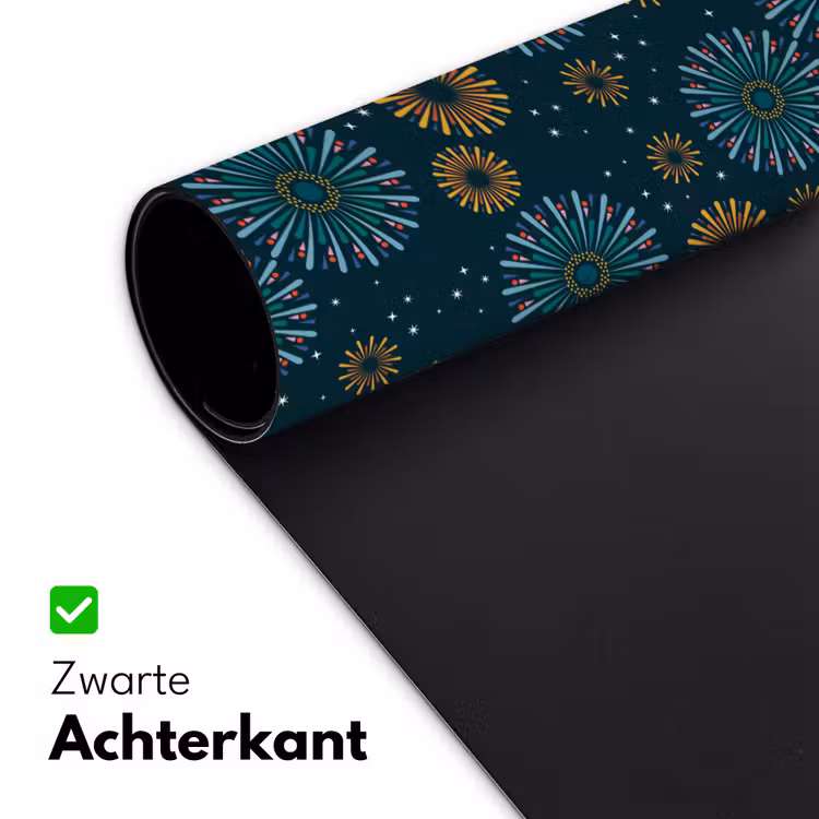 Blauw - Patroon - Retro Muismat XXL klein 681 -sfeer2
