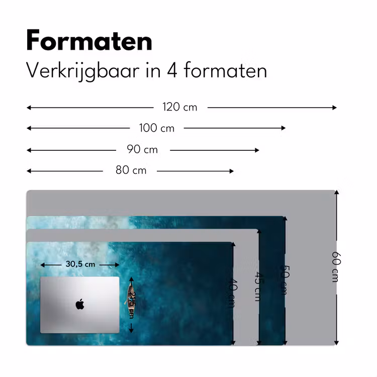 Bootje - Water - Blauw Muismat XXL klein -sfeer5