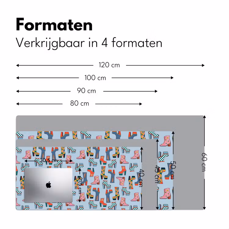 Laarzen - Patroon - Disco Muismat XXL klein 681 -sfeer5