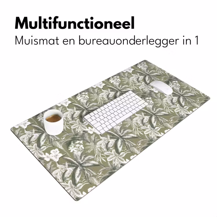 Botanisch - Bloemen - Groen Muismat XXL klein 681 -sfeer4