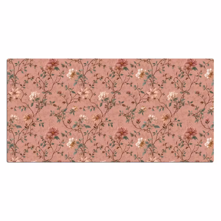 Botanisch - Bloemen - Roze Muismat XXL klein 681 -3d_leeg