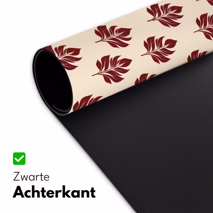 Botanisch - Patroon - Bordeaux Muismat XXL klein 681 -sfeer2