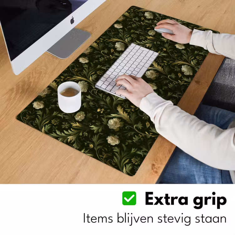 Botanisch - Naadloos - Bloemen Muismat XXL klein 681 -sfeer3