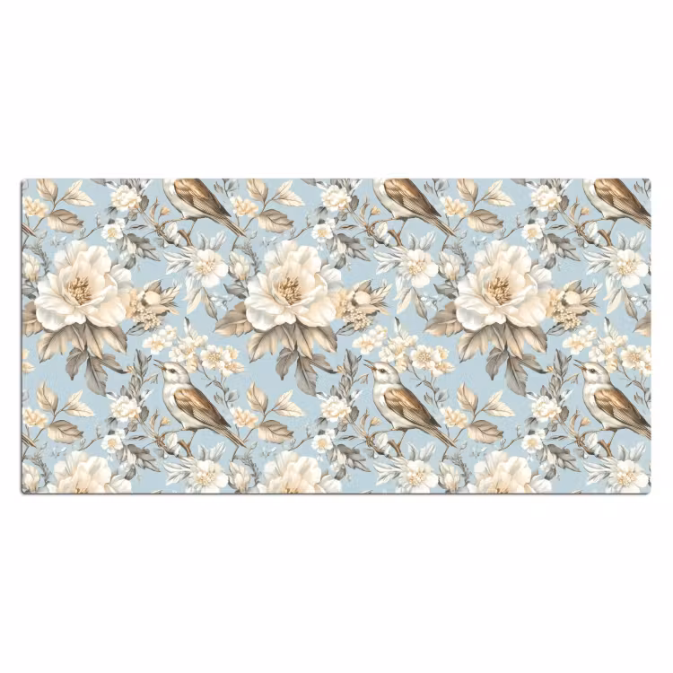 Botanisch - Zangvogel - Blauw Muismat XXL klein 681 -3d_leeg