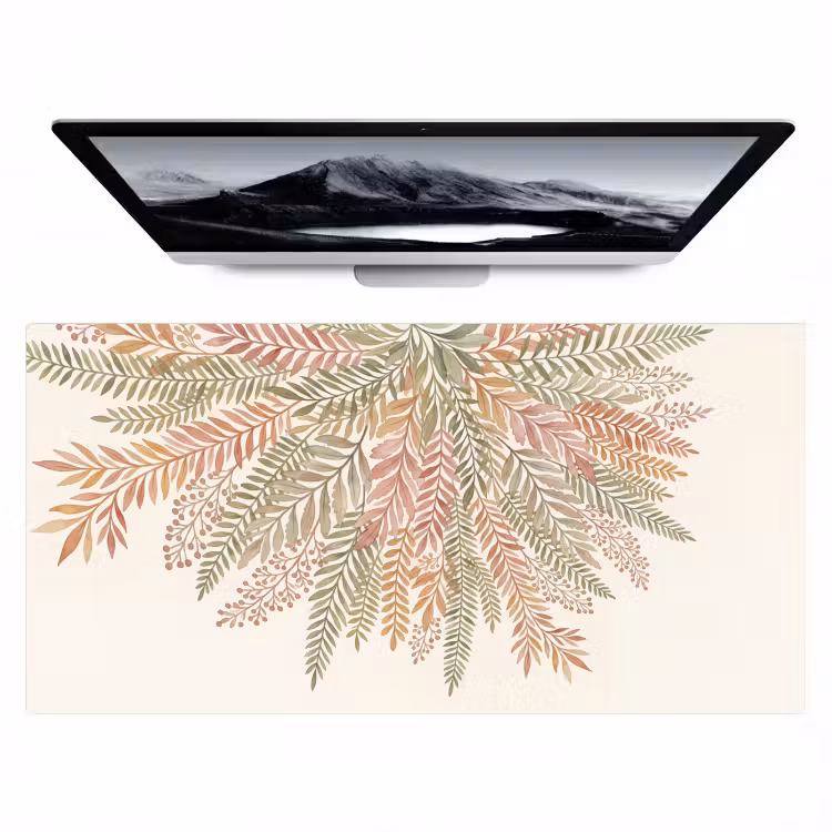 Botanisch - Aquarel - Kleurrijk Muismat XXL klein -zzz3d