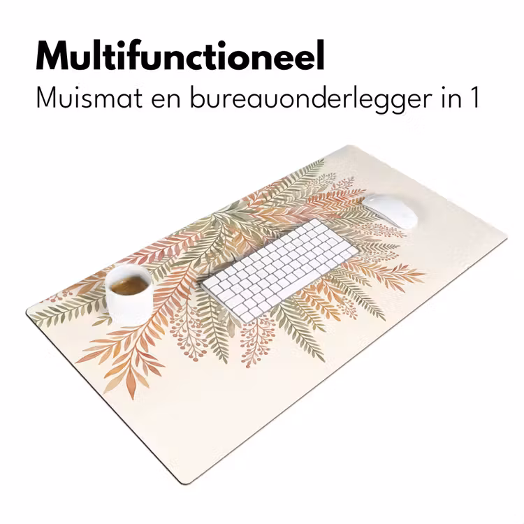 Botanisch - Aquarel - Kleurrijk Muismat XXL klein -sfeer4