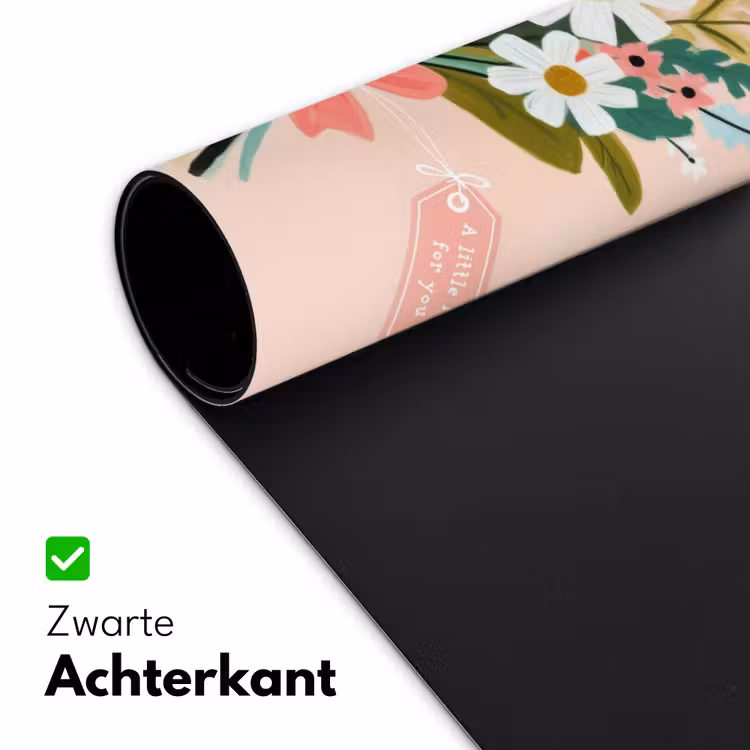 Boeket - Strikje - Kaartje - Quote Muismat XXL klein -sfeer2