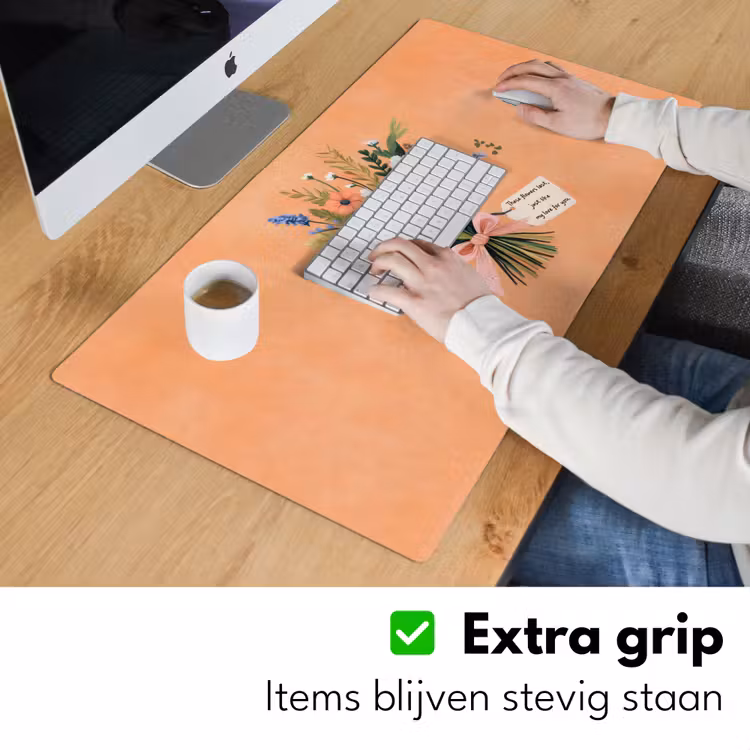 Boeket - Strikje - Quote Muismat XXL klein -sfeer3
