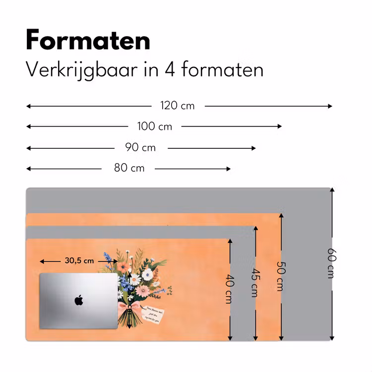 Boeket - Strikje - Quote Muismat XXL klein -sfeer5
