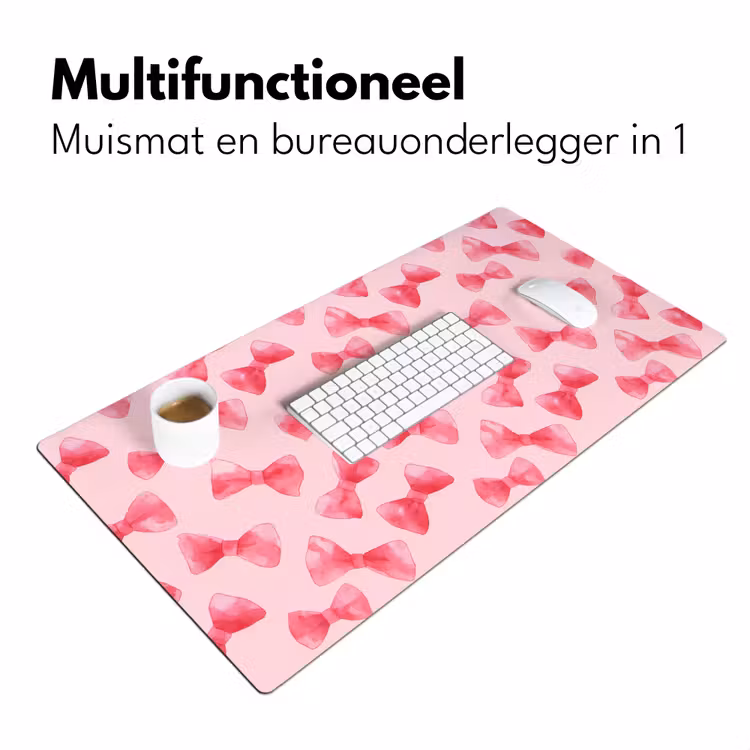 Strikken - Aquarel - Roze Muismat XXL klein 681 -sfeer4