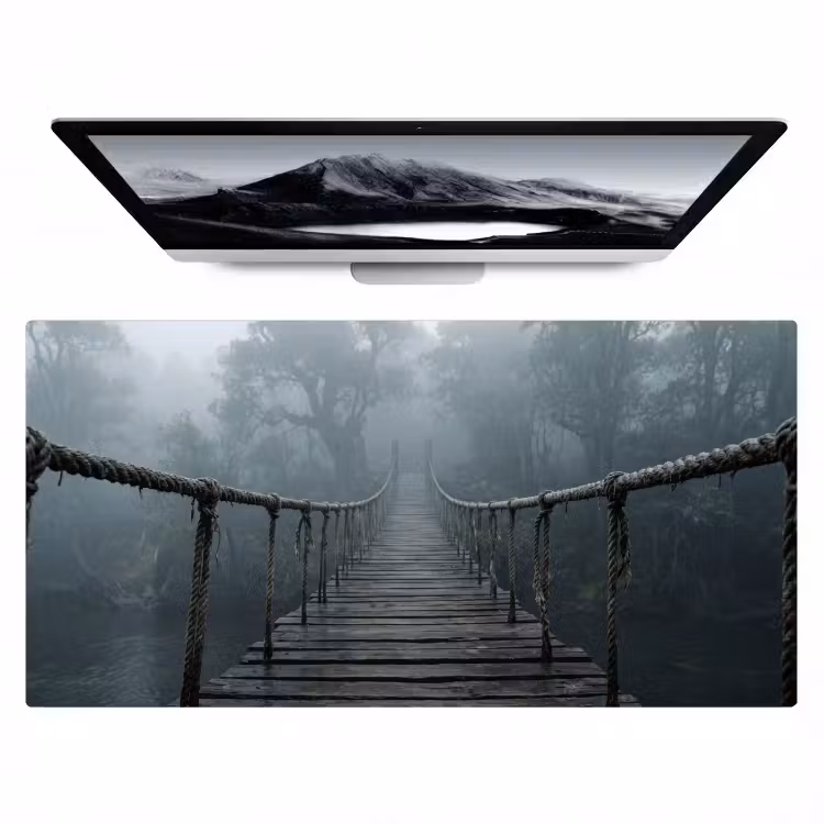 Brug - Jungle - Mist - Natuur Muismat XXL klein -zzz3d