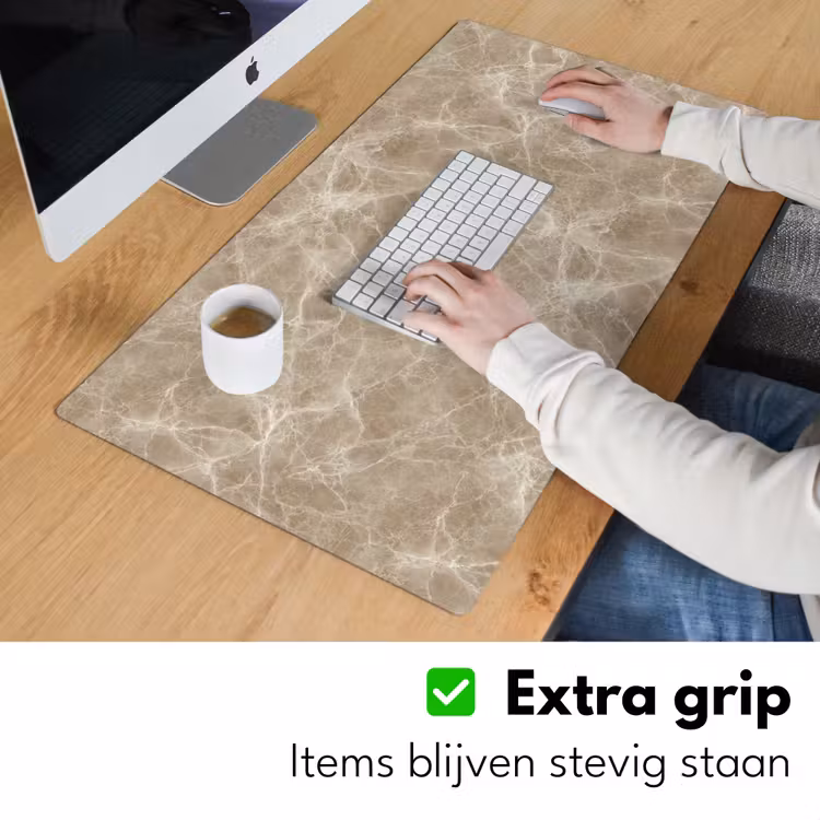 Bruin - Kristaladers - Marmer Muismat XXL klein 681 -sfeer3
