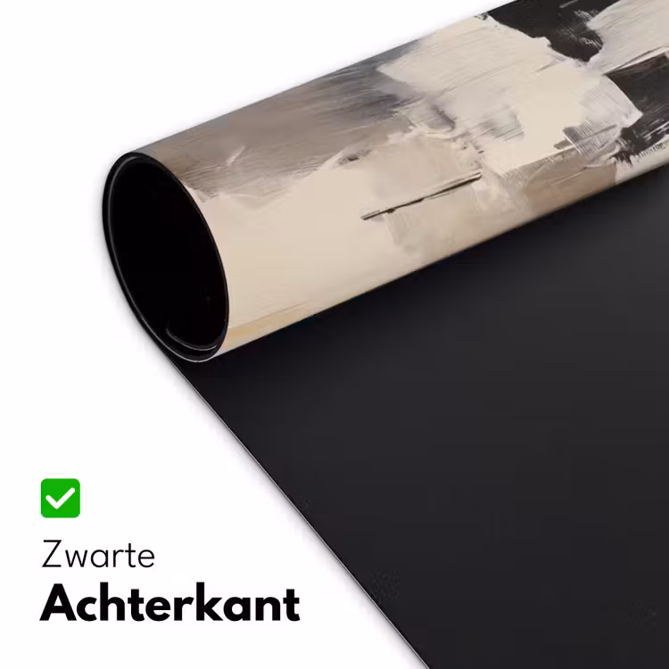 Penseelstreken - Ruw - Abstract - Beige Muismat XXL klein -sfeer2