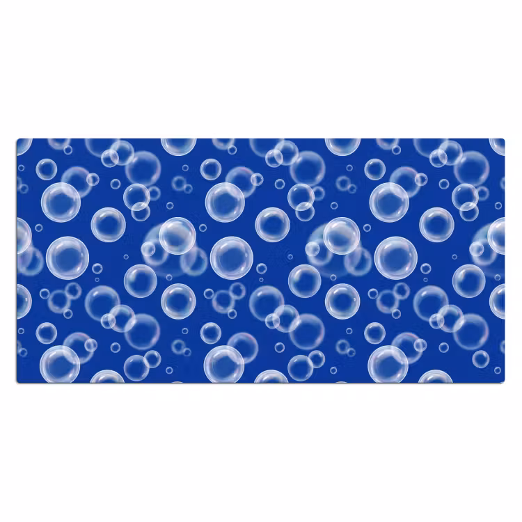 Bubbels - Patroon - Blauw Muismat XXL klein -3d_leeg